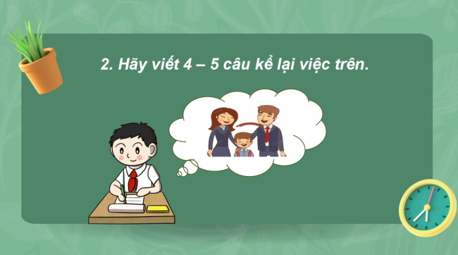 PowerPoint Tiếng Việt 2 Bài 14: Viết về một việc bố mẹ đã làm để chăm sóc em