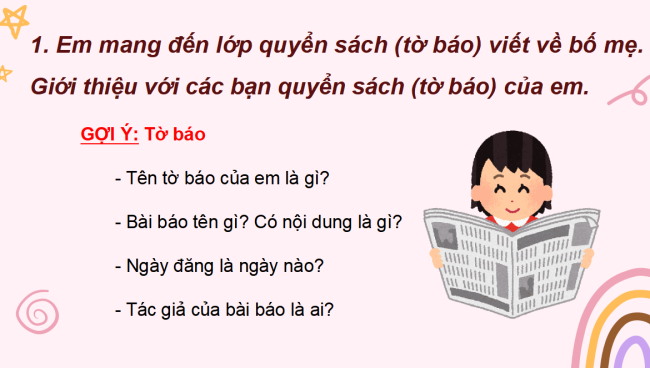 PowerPoint Tiếng Việt 2 Bài 14: Đọc sách báo viết về bố mẹ