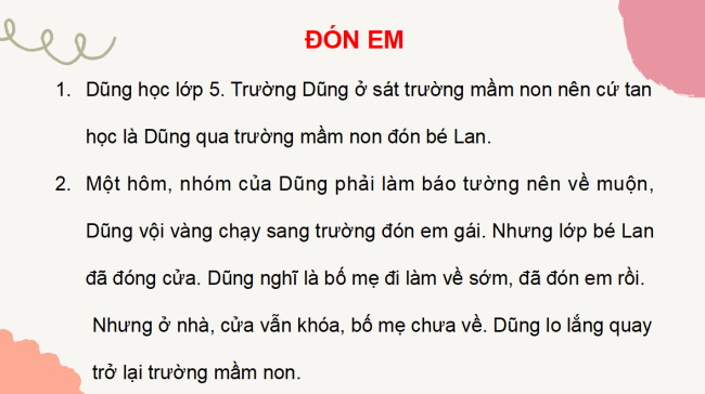 PowerPoint Tiếng Việt 2 Bài 16: Đón em