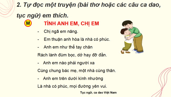 PowerPoint Tiếng Việt 2 Bài 16: Đọc sách báo viết về anh chị em