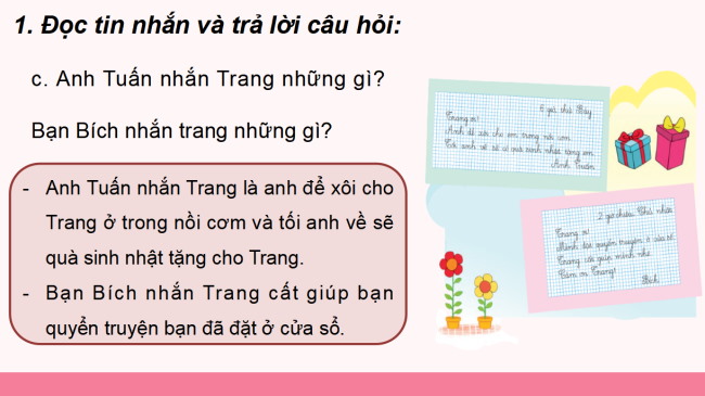 PowerPoint Tiếng Việt 2 Bài 17: Tập viết tin nhắn