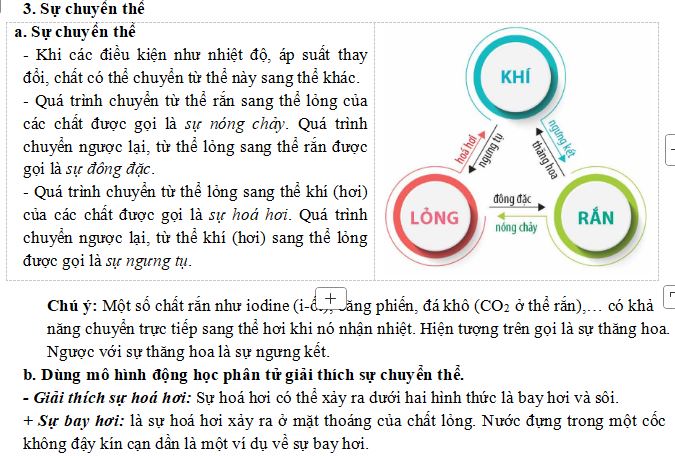 Bài tập về Cấu trúc của chất - Sự chuyển thể