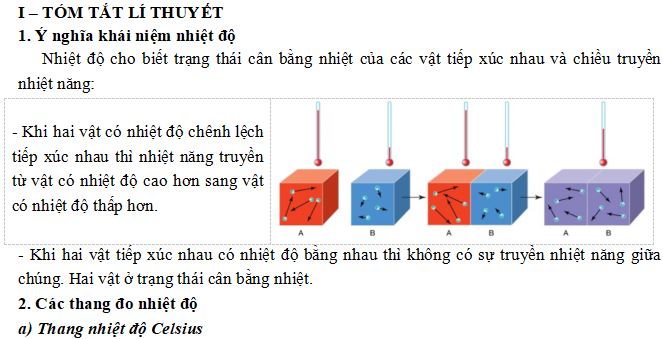 Bài tập Nhiệt độ - Thang nhiệt độ - Nhiệt kế