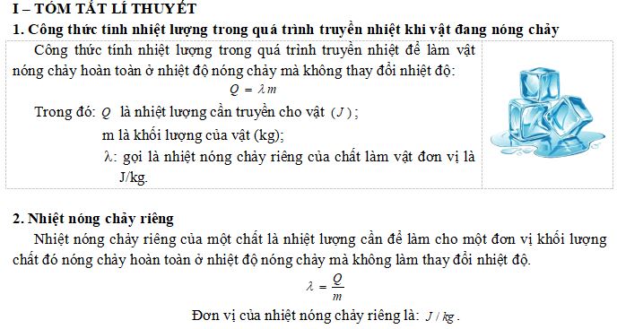 Nhiệt nóng chảy riêng