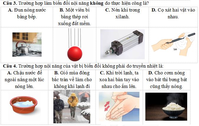 Bài tập Nội năng - Định luật I của nhiệt động lực học