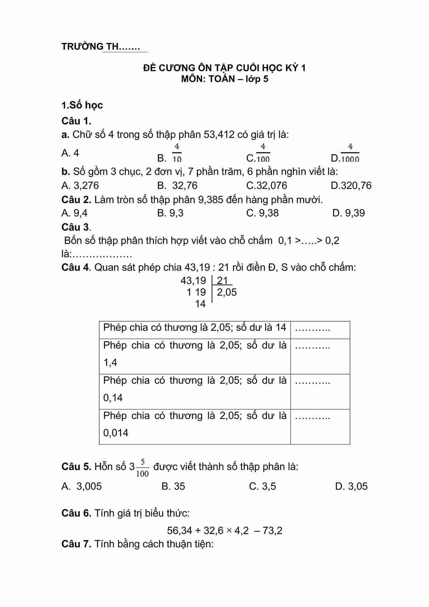 de cuong on tap hoc ki 1 toan lop 5 ket noi tri thuc hinh anh 0*826641