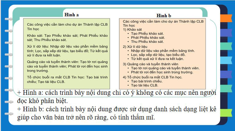 Giáo án PowerPoint Tin học 8 Bài 3: Danh sách liệt kê và tiêu đề trang