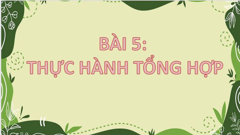 Giáo án PowerPoint Tin học 8 Bài 5: Thực hành tổng hợp