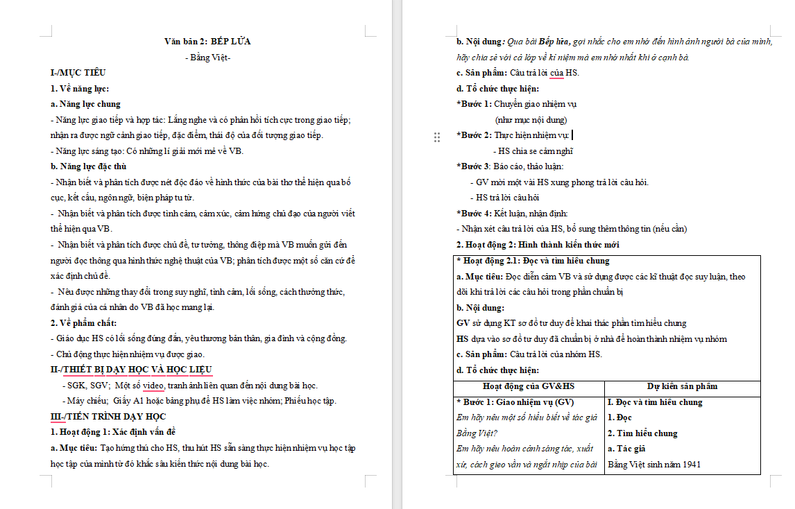 Giáo án PowerPoint Ngữ văn 9 Bài 7 Bếp lửa