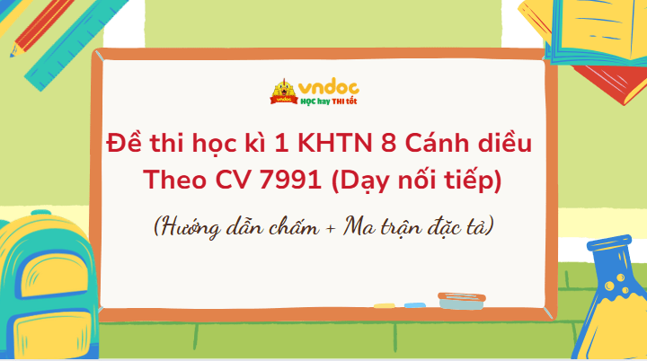 Đề thi học kì 1 KHTN 8 Cánh diều Theo CV 7991 (Dạy nối tiếp)