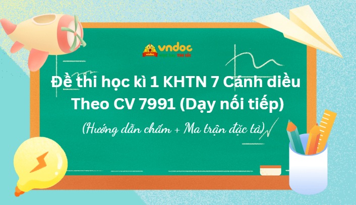 Đề thi học kì 1 KHTN 7 Cánh diều Theo CV 7991 (Dạy nối tiếp)