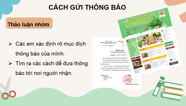 PowerPoint Tiếng Việt 3 Bài 2: Viết thông báo