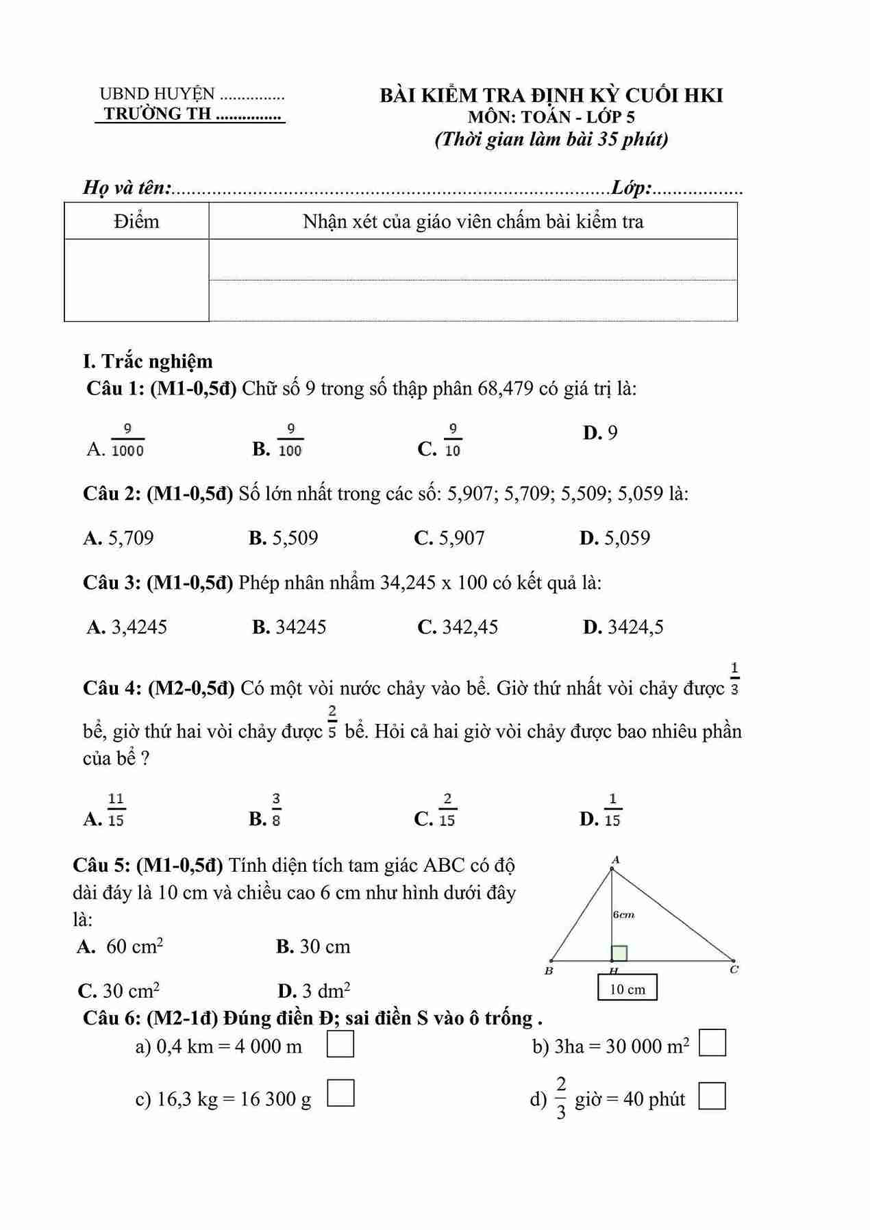 De thi hoc ki 1 toan lop 5 Ket noi de so 10 hinh anh 1*833646