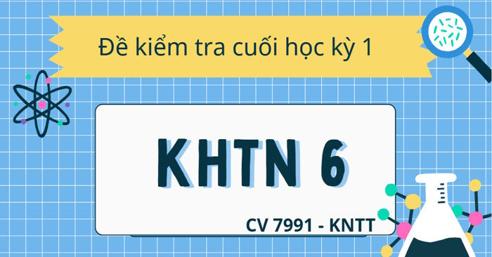 Bộ đề thi học kỳ 1 KHTN 6 sách Kết nối tri thức theo CV 7991