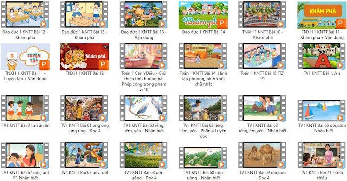 Video AI ứng dụng trong dạy học Lớp 1