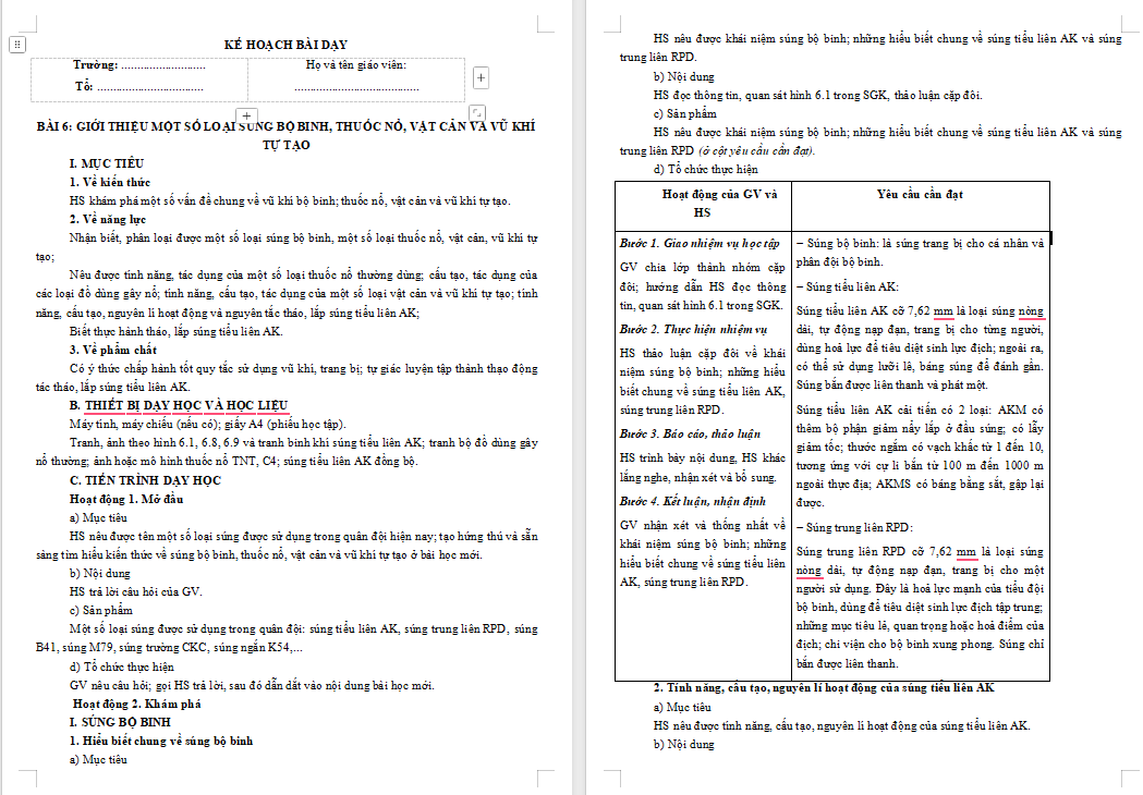 Giáo án PowerPoint Giáo dục Quốc phòng 11 Bài 6