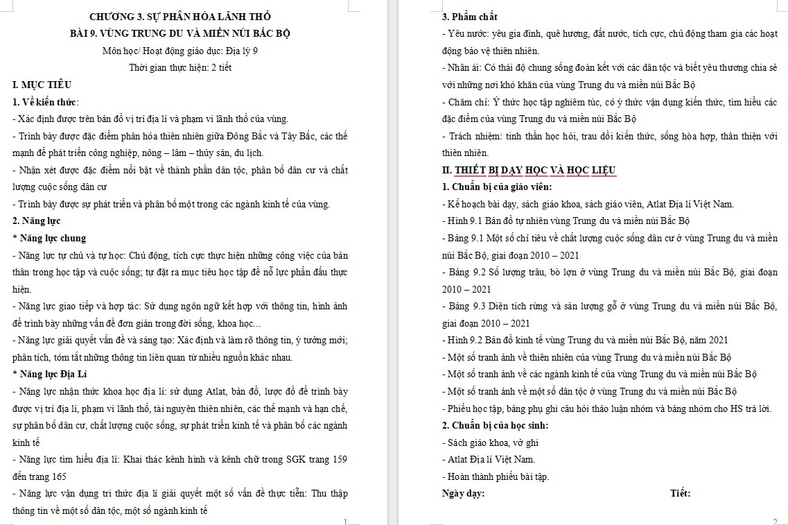 KHBD Địa lí 9 CTST Bài 9: Công nghiệp 