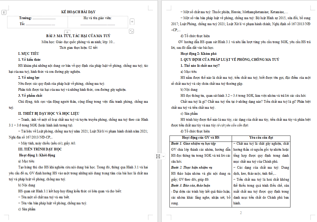 Giáo án PowerPoint Giáo dục Quốc phòng 10 Bài 3: