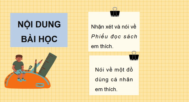 PowerPoint Tiếng Việt 3 Bài 2: Nói về một đồ dùng cá nhân dựa vào gợi ý