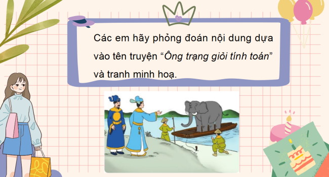 PowerPoint Tiếng Việt 3 Bài 4: Nghe - kể Ông Trạng giỏi tính toán