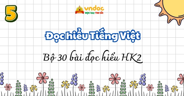 Bộ 30 bài Đọc hiểu Tiếng Việt lớp 5 Kết nối tri thức Học kì 2 (Có đáp án)
