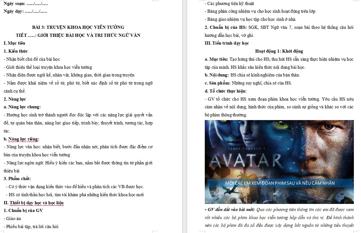 KHBD Ngữ văn 7 Bài Kiến thức ngữ văn trang 58 Cánh Diều