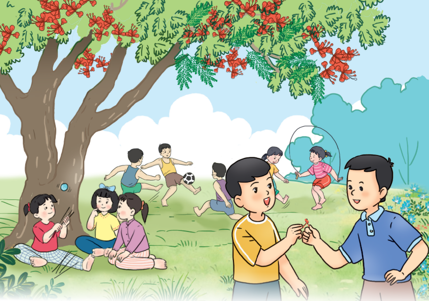 Cây phượng xóm Đông trang 96 lớp 5 Tập 1 Cánh Diều