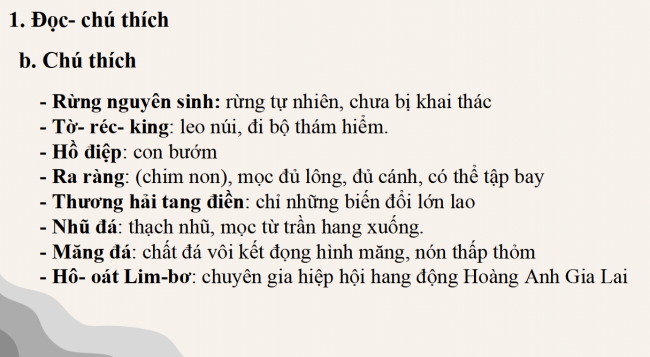 PowerPoint Ngữ văn 6 Bài 5: Hang Én