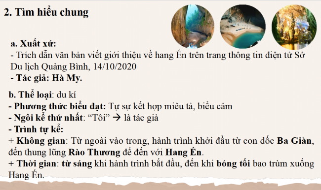 PowerPoint Ngữ văn 6 Bài 5: Hang Én