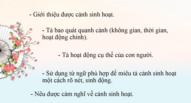 PowerPoint Ngữ văn 6 Bài 5: Viết bài văn tả cảnh sinh hoạt