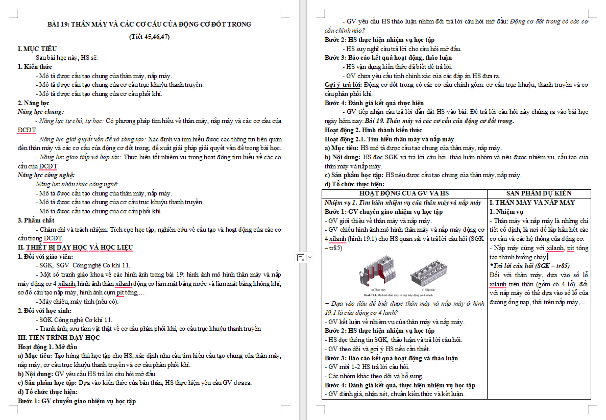 Giáo án PowerPoint Công nghệ 11 Bài 19