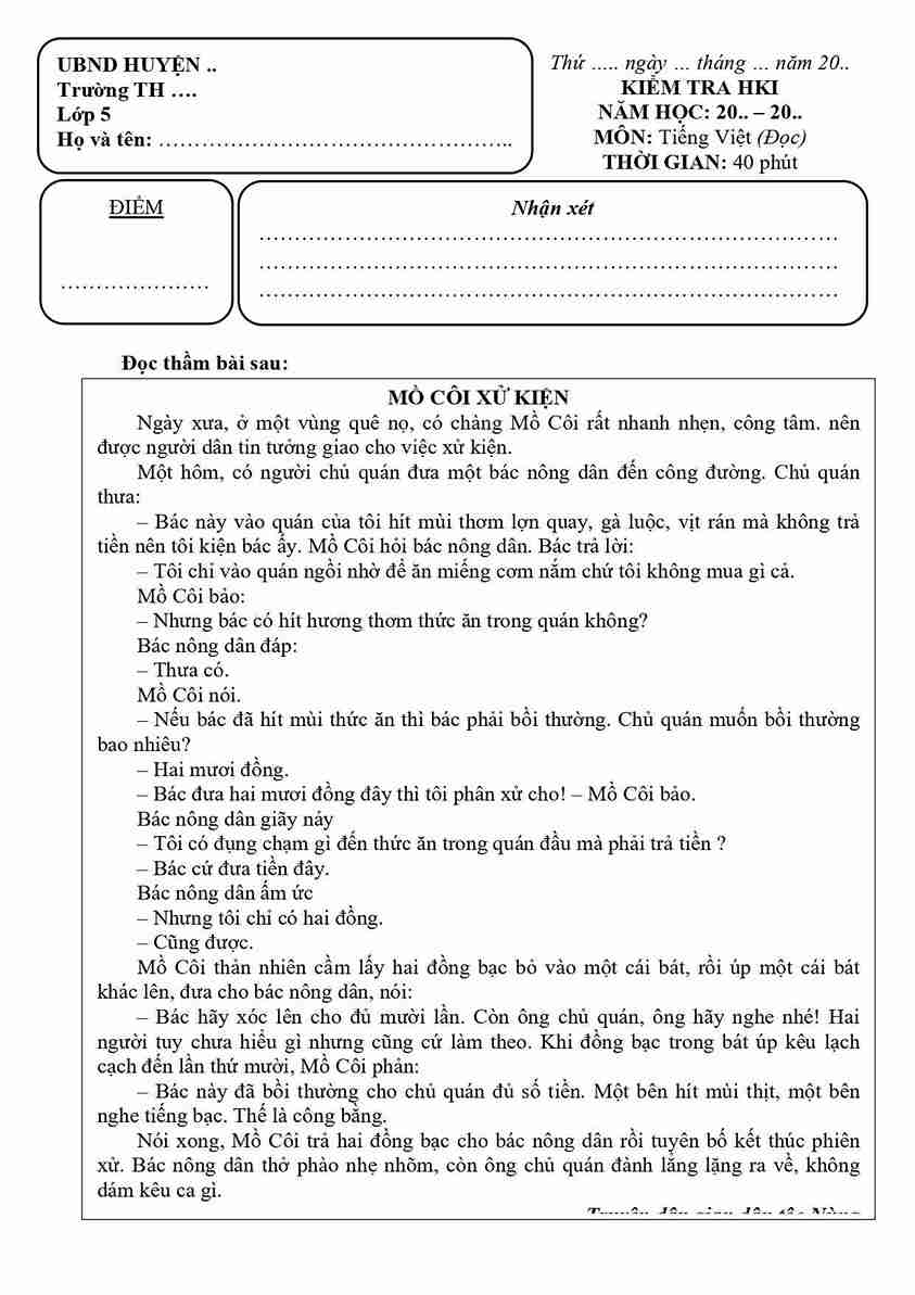 De thi hoc ki 1 tieng viet lop 5 CD DE 7 1*837872