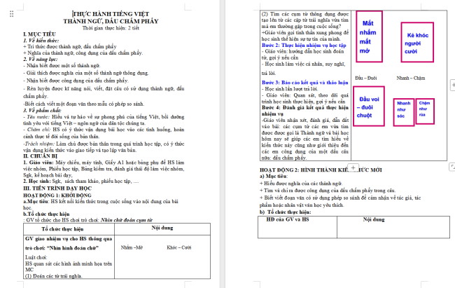 Giáo án Văn 6 Bài 4: Thực hành tiếng Việt