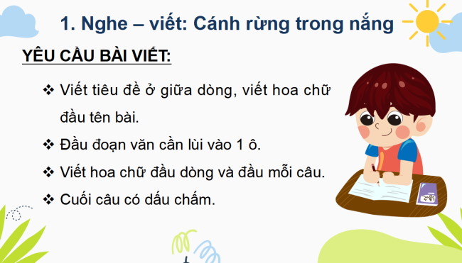 PowerPoint Tiếng Việt 3 Bài 3: Nghe - viết Cánh rừng trong nắng