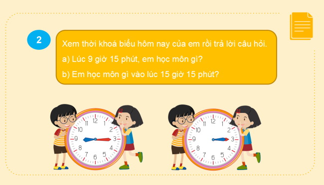 PowerPoint Toán 2 Bài 31: Thực hành và trải nghiệm xem đồng hồ, xem lịch