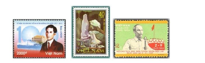 Hình ảnh, địa danh được giới thiệu trên mẫu tem sau gắn với cuộc đời và sự nghiệp hoạt động cách mạng của Bác, người sáng lập và lãnh đạo Đảng ta. Em biết gì về các sự kiện đó?