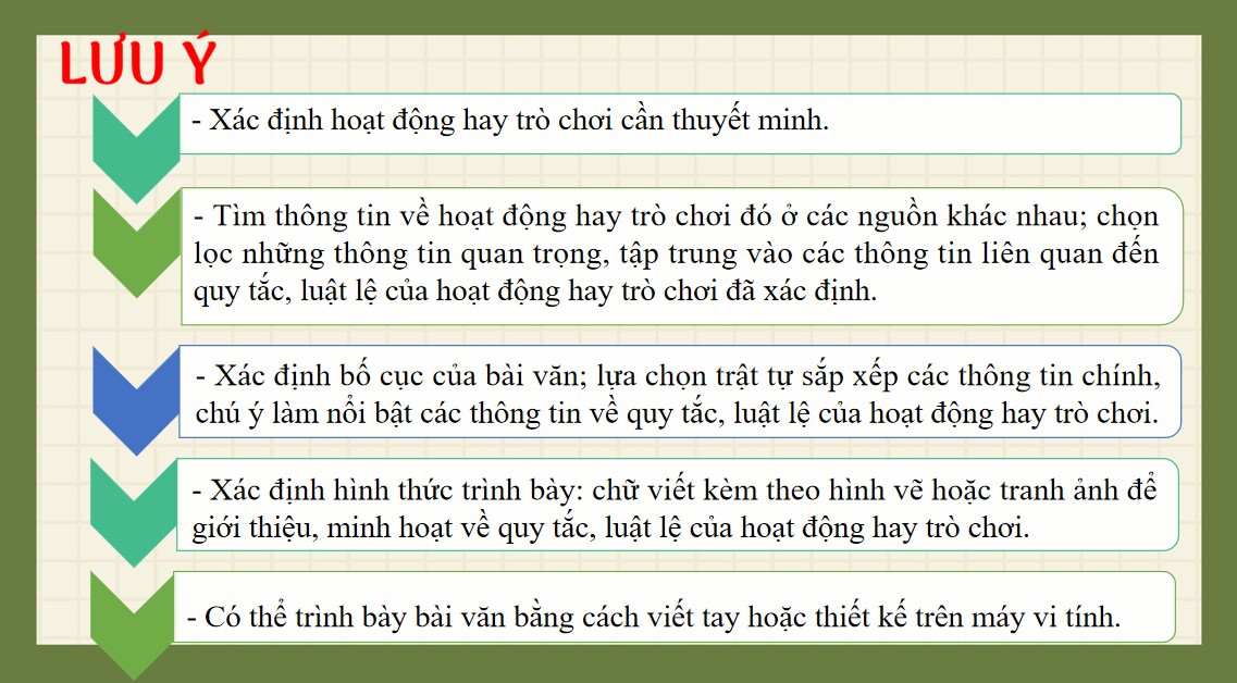 Giáo án PPT Văn 7 Cánh Diều Viết bài văn thuyết minh về quy tắc luật lệ trong một hoạt động hay trò chơi