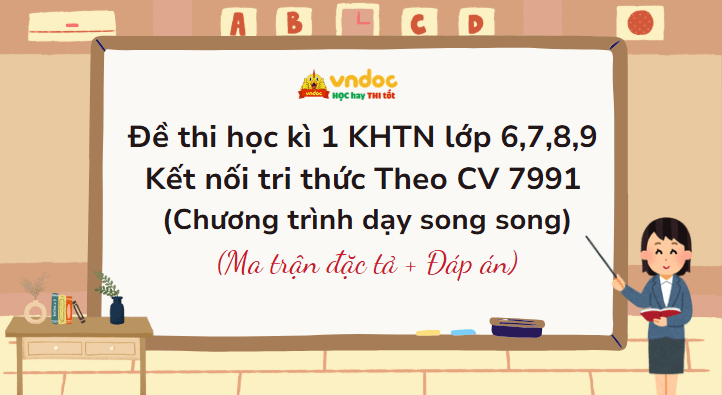 Bộ đề thi học kì 1 KHTN 6, 7, 8, 9 Kết nối tri thức Theo CV 7991 (Dạy song song)