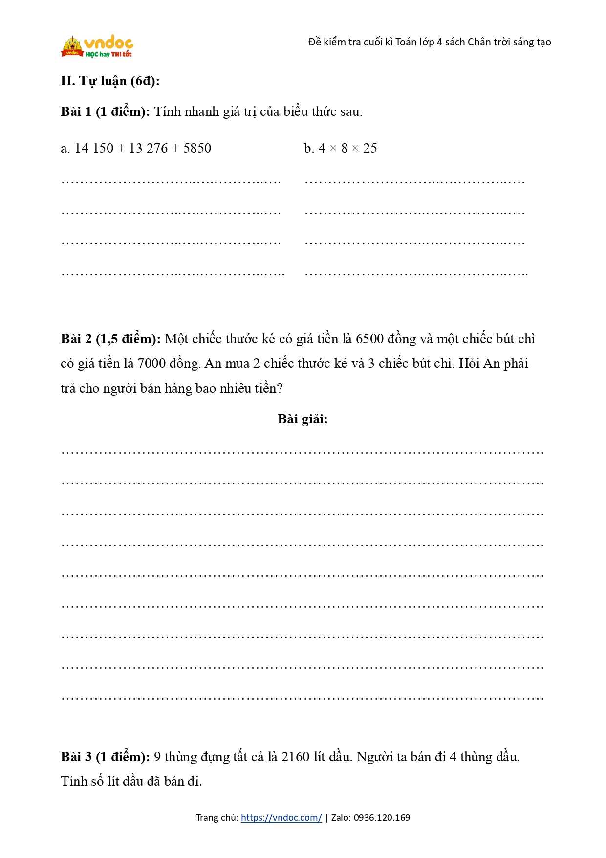 de thi cuoi ki 1 toan 4 ctst de 5 page 0003*844517