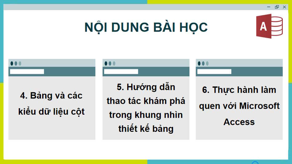 Làm quen với Microsoft Access
