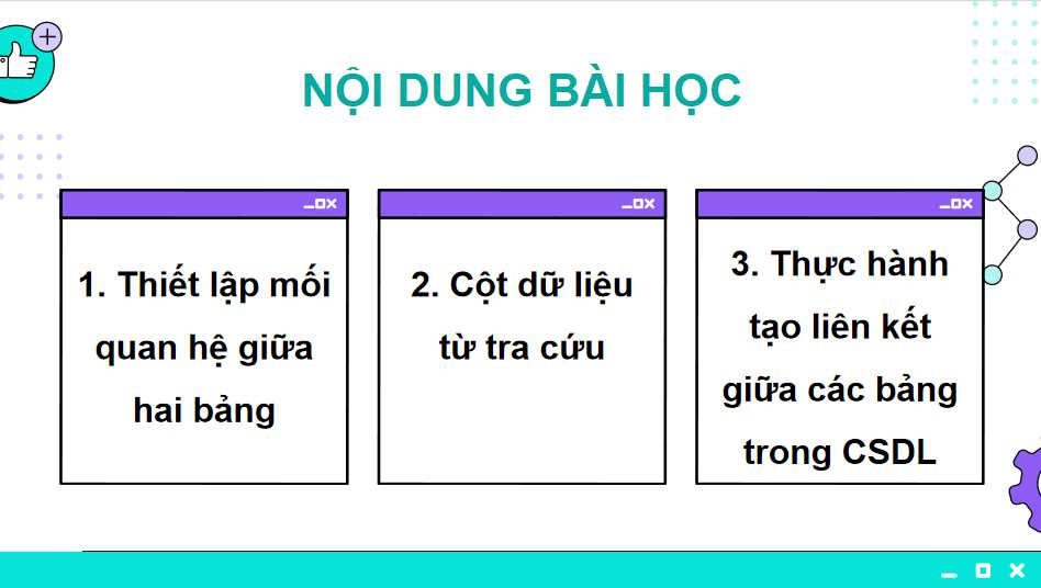 Liên kết các bảng trong cơ sở dữ liệu