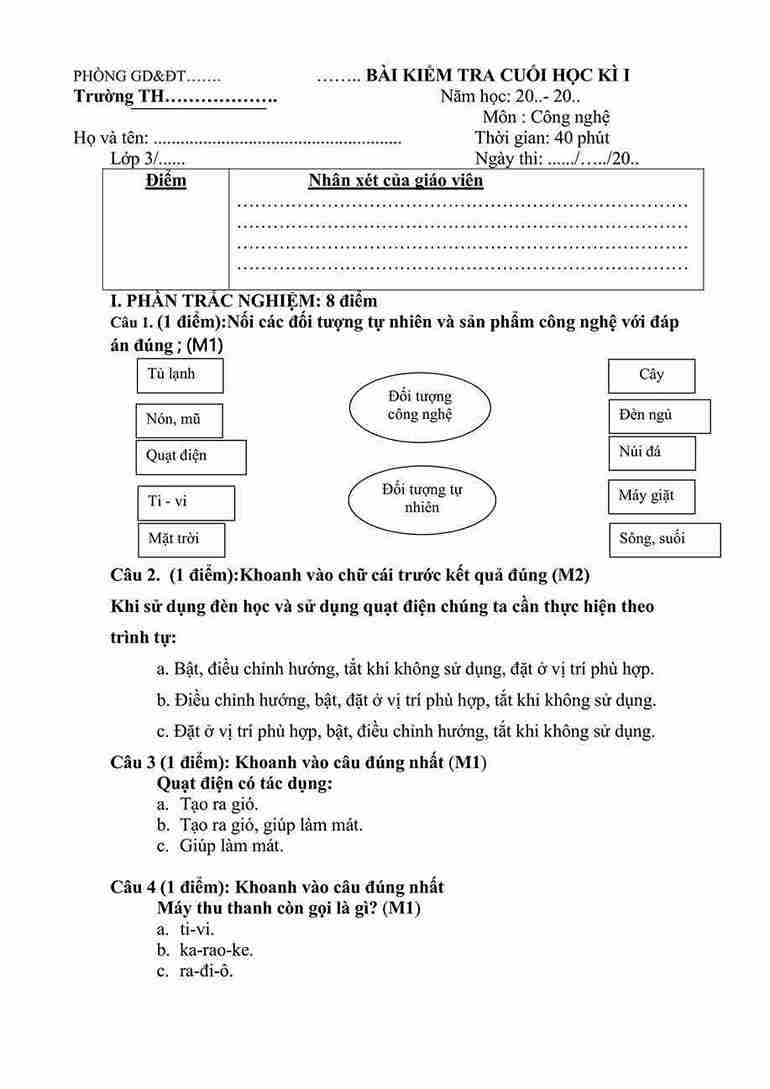De thi hoc ki 1 cong nghe 3 KNTT de 2 2*846129