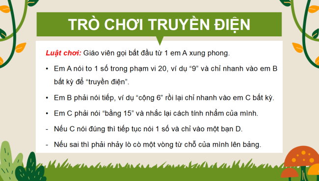 PowerPoint Toán 2: Ôn tập về phép cộng, phép trừ trong phạm vi 20