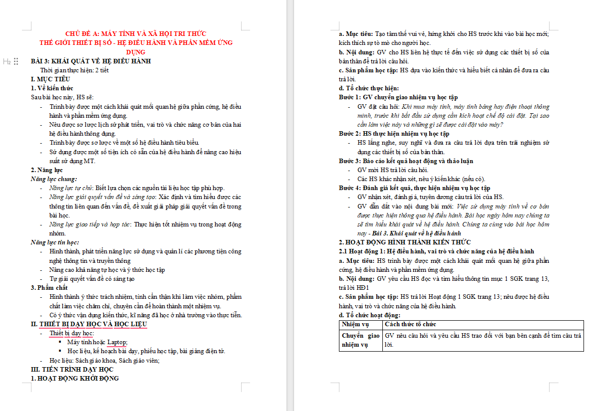 Khái quát về hệ điều hành