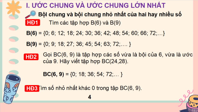 PowerPoint Toán 6 Bài 12: Bội chung. Bội chung nhỏ nhất