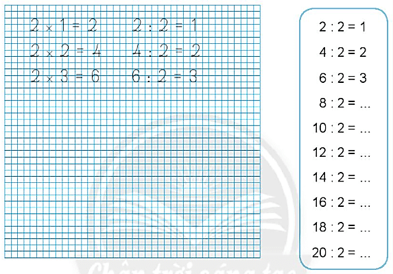Giải vở bài tập Toán lớp 2 Bảng chia 2 (trang 25) - Chân trời sáng tạo