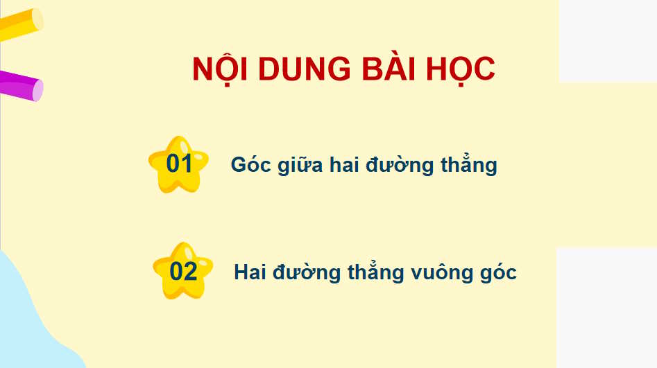 Hai đường thẳng vuông góc