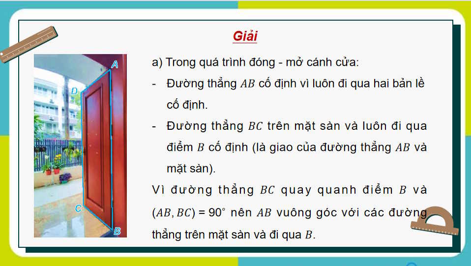 Đường thẳng vuông góc với mặt phẳng