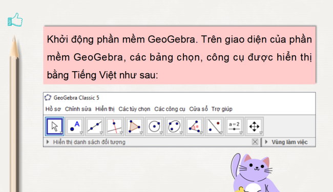 PowerPoint Toán 6 Vẽ hình đơn giản với phần mềm Geogebra