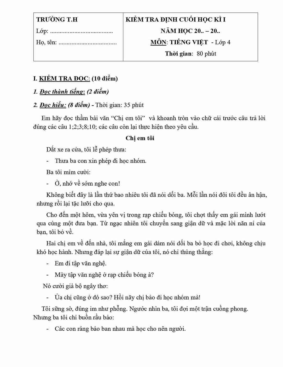 De thi hoc ki 1 Tieng viet 4 CD de 1 1*849305